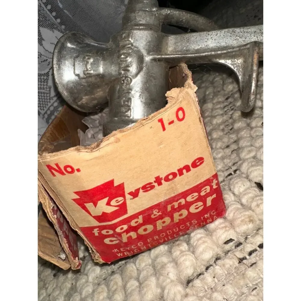 Keystone No. 1-0 Food & Meat Chopper Grinder Original Box